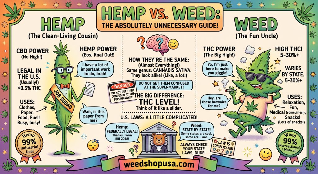 What is hemp explained through hemp plants, seeds, and a hemp vs marijuana comparison
